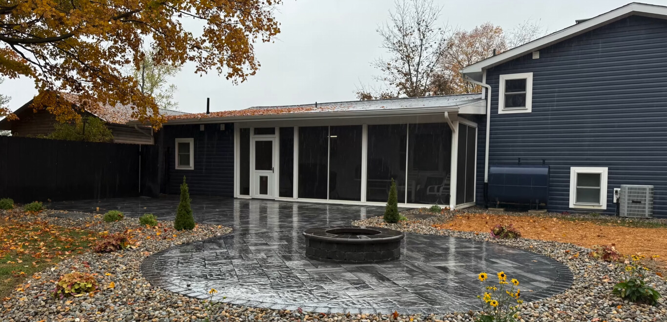 Low-maintenance concrete patio installation in Aventura, FL